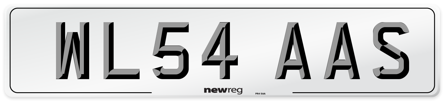 WL54 AAS Number Plate from New Reg